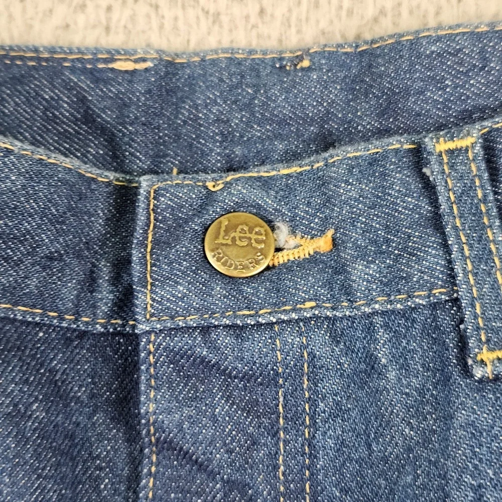 Lee Riders Jeans Womens 16 Medium Blue Straight Leg High Rise Made In USA‎ 32x32